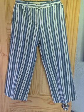 Michael Kors Striped Blue and White Women's Casual Pants Size 8